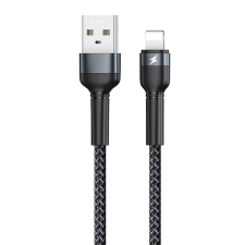 REMAX Cable USB Lightning Remax Jany Alloy, 1m, 2.4A (black) kábel és adapter