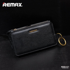 REMAX fekete bőr pénztárca tok iPhone 6 6S Plus (5,5&quot;) tok és táska