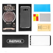 REMAX GL-08 Samsung G955 Galaxy S8 Plus fekete 3D előlapi üvegfólia (PET) mobiltelefon kellék