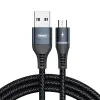 REMAX Kábel USB Micro Remax színes fény, 2.4A, 1m (fekete)