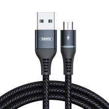 REMAX Kábel USB Micro Remax színes fény, 2.4A, 1m (fekete) kábel és adapter