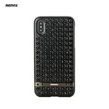 REMAX RM-1675 iPhone XS Max (6,5&quot;) fekete köves kemény hátlap tok tok és táska