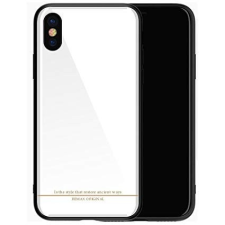 REMAX Telefontok, iPhone X / XS hátlaptok, fényes, fehér, Remax RM-1653 tok és táska