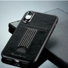 REMAX Telefontok, iPhone XS Max hátlaptok, műbőr, bankártyatartós, fekete, Remax RM-1668 tok és táska