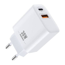 REMAX USB-C - USB-A 30W hálózati töltő fehér (RP-U82) mobiltelefon kellék