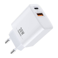 REMAX USB-C - USB-A 30W hálózati töltő fehér (RP-U82) (RP-U82) mobiltelefon kellék