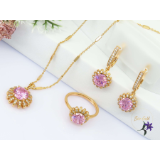  Remini antiallergén három db-os szett gyűrű,fülbevaló nyaklánc -18K ékszer szett