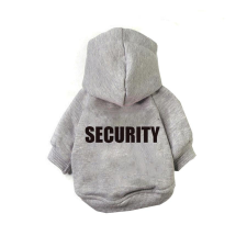 Rena Kapucnis kutyaruha security felirattal szürke "XS" kutyaruha