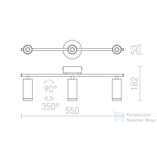 Rendl BOGARD III fali lámpa matt nikkel 230V LED 3x5W 40° 3000K R12506 világítás