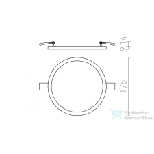 Rendl HUE R 17 süllyesztett lámpa fekete króm 230V LED 18W 3000K R12766 világítás