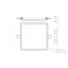 Rendl HUE SQ 22 DIMM süllyesztett lámpa matt nikkel 230V LED 24W 3000K R13071 világítás