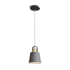 Rendl Light CHOUPETTE függö lámpa feketésszürke textil/fa 230V E27 15W
