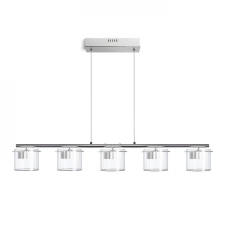 Rendl Light ESTRA V függö lámpa fehér tiszta üveg 230V LED 5x5W 3000K világítás