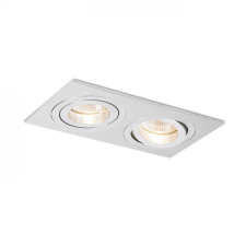 Rendl Light PASADENA GU10 SQ II süllyesztett lámpa szálcsiszolt alumínium 230V GU10 2x50W világítás