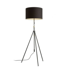 Rendl LUTON/RON 55 állólámpa Polycotton fehér/fekete/fém 230V LED E27 11W világítás