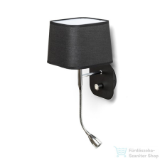 Rendl PERTH fali lámpa LED spotlámpával fekete/fekete króm 230V E14 LED 15+3W 30° 3000K R13662 világítás