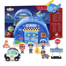  Rendőr állomás - fa játék (WOODEN POLICE SET) kreatív és készségfejlesztő