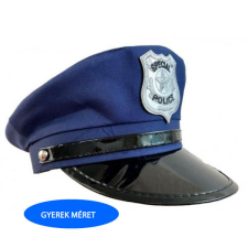 Rendőr sapka, kék, gyerek jelmez