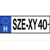  Rendszámtábla SZE-XY 40