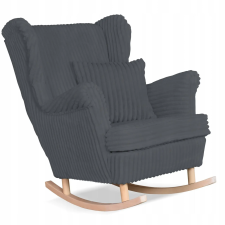 Rene Karosszék, Skandináv Hintaszék, Family Furniture, Sötét Szürke Kordbársony Top bútor