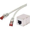 Renkforce RJ45 Hálózat Hosszabbítókábel CAT 6A S/FTP 20.00 m Szürke Védővel, Lángálló Renkforce (RF-3829272)