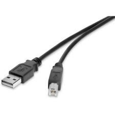 Renkforce USB 2.0 csatlakozókábel, 1x USB 2.0 dugó A - 1x USB 2.0 dugó B, 0,5 m, fekete, aranyozott, renkforce kábel és adapter