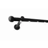  Rennes fekete színű 1 rudas belsősínes fém karnis szett (19 mm) - 200 cm