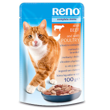 Reno Alutasakos teljes értékű macskaeledel marhával-csirkével 100 g macskaeledel