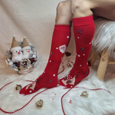  RÉNSZARVASOS-TÉLAPÓS térdzokni 35-38 női zokni