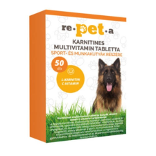 Repeta karnitines multivitamin tabletta sport- és munkakutyák részére 50x vitamin, táplálékkiegészítő kutyáknak