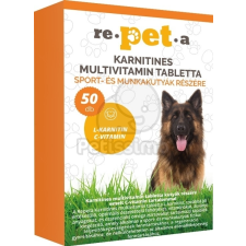 Repeta Repeta karnitines multivitamin tabletta sport-és munkakutyáknak 50 db vitamin, táplálékkiegészítő kutyáknak