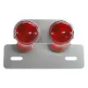 Replay rendszámtábla tartó és hátsó lámpa (univerzális, kerek, piros-ezüst, L 171mm - M 30mm - Sz 105mm) REPLAY Elektronika Világítások Hátsó lámpák