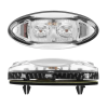 Replay univerzális irányjelző MINI ovális, átlátszó-karbon, 2 narancssárga LED, CEE minősítés, pár (H 60mm × M 25mm × Sz 15mm) REPLAY  Elektronika Világítások Indexek