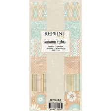 Reprint Papírkészlet - 10x21 cm - Autumn Nights - Reprint Slimline Paper Pack (18 ív) decoupage papír
