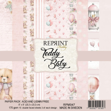 Reprint Papírkészlet - 8&quot; (20 cm) - Teddy Baby - Reprint Paper Pack (15 ív) decoupage papír