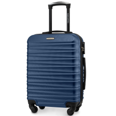  Repülőgép kabinbőrönd, Zagatto®, kék, 55x40x20 cm, S méret, Ryanairrel kompatibilis, Wizz Air, Alumínium teleszkópos fogantyú, 4 kerék 360, Űrtartalom 35L, 10kg, Kicsi, Digit, ZG501 C kék