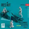  ResKit Models MJ-1 Jammer Driver & airmens (Vietnam) (MJ-1A,MJ-1B) (scene 1) (3 pcs) (3D Printed