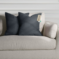  RESTILO díszpárnahuzat SOFTA szín grafitszürke dombornyomott stílus glamour anyag mikroszálas 50x70 lakástextília