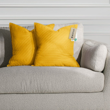  RESTILO díszpárnahuzat SOFTA szín mustársárga dombornyomott stílus glamour anyag mikroszálas 45x45 lakástextília