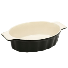 RESTO Fornax ovális sütőtál 26x16x6,3cm olivazöld (96141) (96141) edény