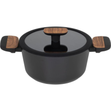 RESTO MON 93187 Rozsdamentes Acél Lábas Üveg fedővel Ø 20cm 2,6L - Fekete (93187) edény