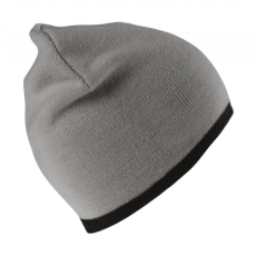 Result Caps Férfi kötött sapka Result Caps Reversible Fashion Fit Hat Egy méret, Szürke/Fekete