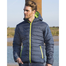 Result Férfi Kabát Kapucnis Hosszú ujjú Result Padded Jacket férfi kabát, dzseki