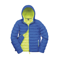 Result Férfi Kabát Kapucnis Hosszú ujjú Result Snow Bird Hooded Jacket -XL, Óceán Kék/Lime Punch