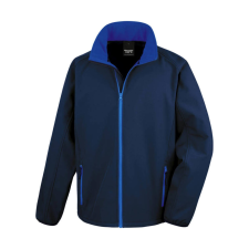 Result Férfi Softshell Hosszú ujjú Result Printable Softshell Jacket - 4XL, Sötétkék/Királykék férfi kabát, dzseki