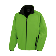 Result Férfi Softshell Hosszú ujjú Result Printable Softshell Jacket - 4XL, Vivid Zöld/Fekete