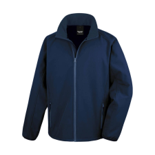 Result Férfi Softshell Hosszú ujjú Result Printable Softshell Jacket - S, Sötétkék (navy) férfi kabát, dzseki