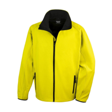 Result Férfi Softshell Hosszú ujjú Result Printable Softshell Jacket - XL, Sárga/Fekete