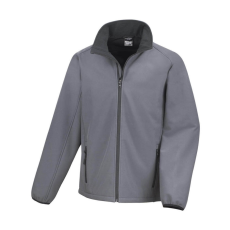 Result Férfi Softshell Hosszú ujjú Result Printable Softshell Jacket - XL, Szénszürke/Fekete