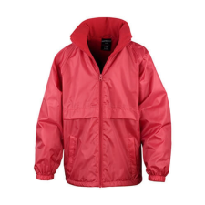 Result Gyerek Kabát Kapucnis Hosszú ujjú Result CORE Junior Microfleece Lined Jacket -XS (3-4), Piros gyerek kabát, dzseki
